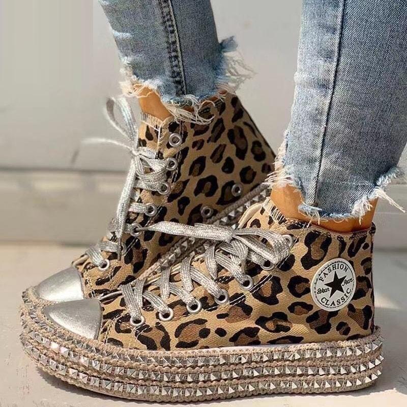 Wild print footwear